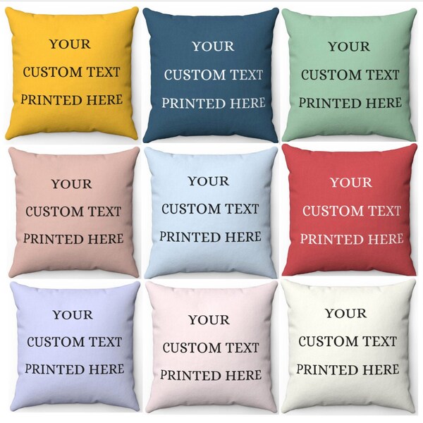 Personalized Pillow Text Floral Etsy
