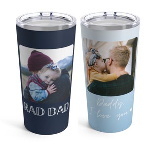 Personalized Tumbler Picture Custom Photo Tumbler Father&#39;s Day Mug Birthday Gift for Men for Her Custom Picture Mug for Mom Grandpa Cup Logo