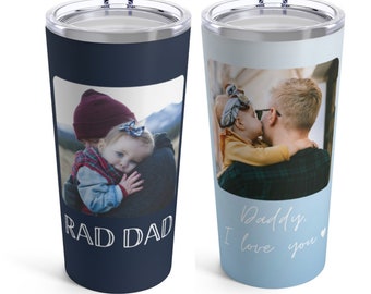 Personalized Tumbler Picture Custom Photo Tumbler Father&#39;s Day Mug Birthday Gift for Men for Her Custom Picture Mug for Mom Grandpa Cup Logo
