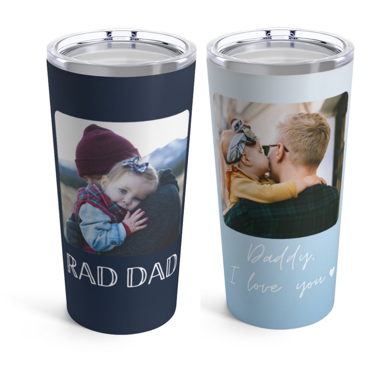Personalized Tumbler Picture Custom Photo Tumbler Dad Personalized Fa…