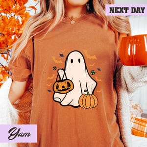 Ghost Halloween Sweatshirt, Womens Halloween Shirt, Halloween Party Shirt, Fall Sweatshirt, Halloween Gift, Halloween Costume