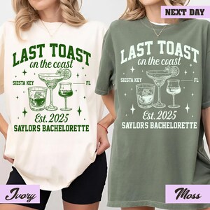 Beach Bachelorette Party Shirts, Last Toast on the Coast, Custom Bachelorette Shirts, Personalized Luxury Bachelorette, Social Club Bach