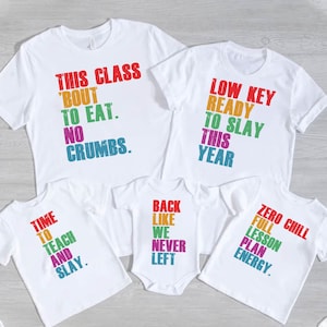 Back to School Teacher Shirt, First Day Of School Teacher Shirts, Teen Slang Matching Teacher Team TShirts Gen Z, School Staff Gift