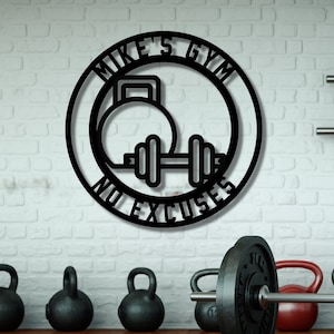 Workout Zeichen, benutzerdefiniertes Training Zeichen, Kraftraum Zeichen, Fitnessstudio Zeichen, benutzerdefinierte Metallschild, Trainingsraum Zeichen, Fitness Zeichen, Crossfit Zeichen, keine Ausreden