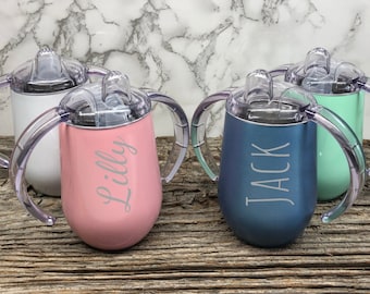Personalized Sippy Cup, Stainless Steel Toddler Cup, Birthday Gift, Kid, Kid Tumblers, Baby Bottle,Baby Shower Gift, Baby Gift, custom sippy