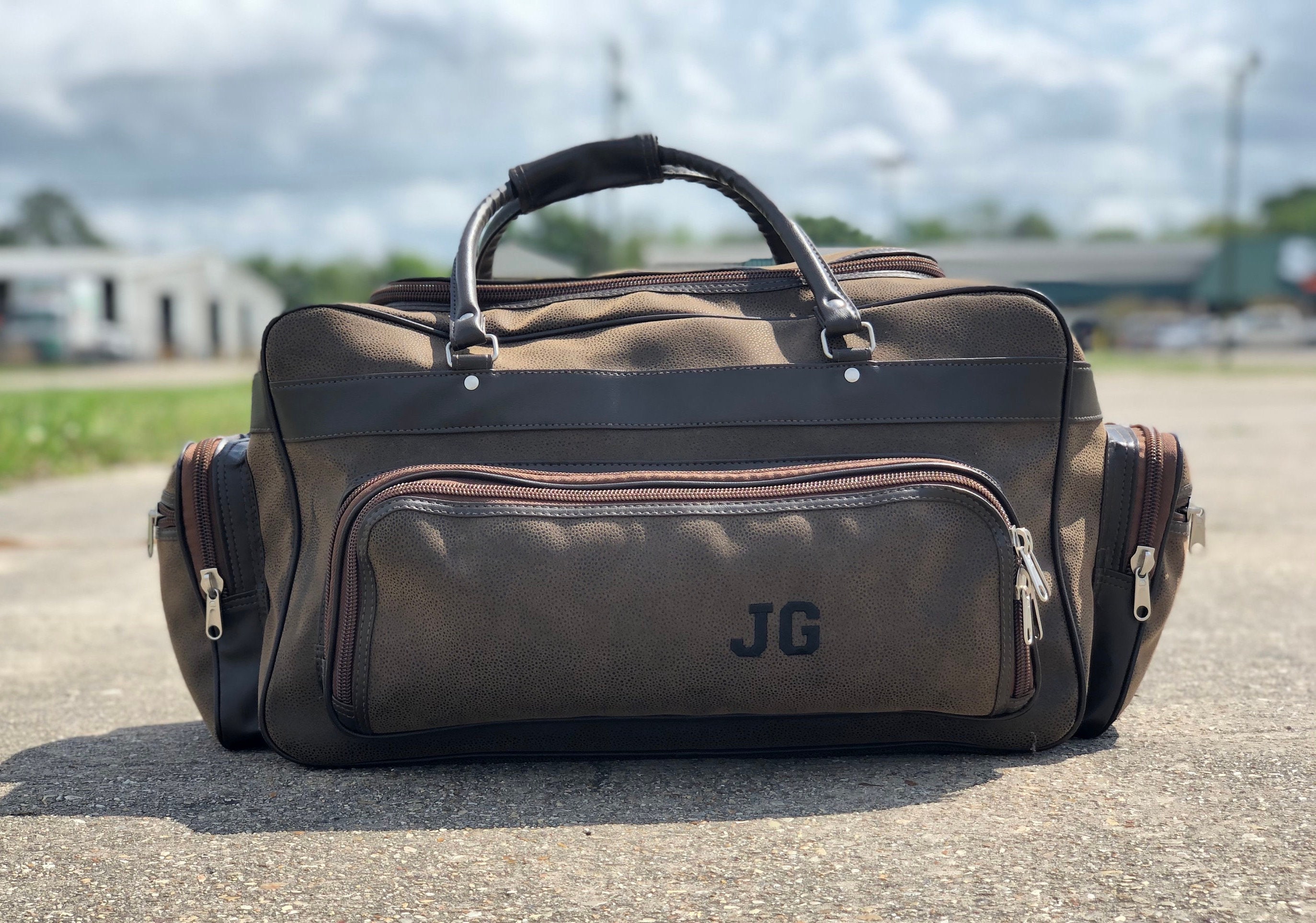 Men's Travel Bag Men's Leather Weekend Bag Weekender Etsy