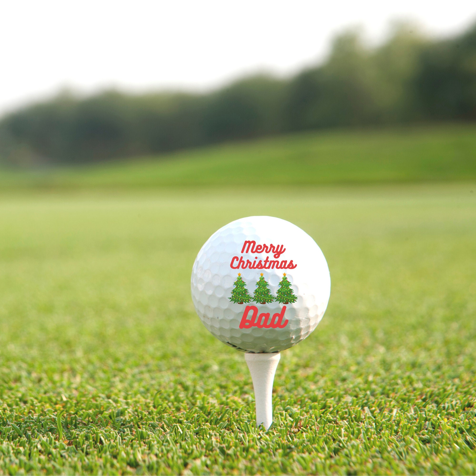 Custom Christmas Golf Ball, Personalized Merry Christmas Golf Ball
