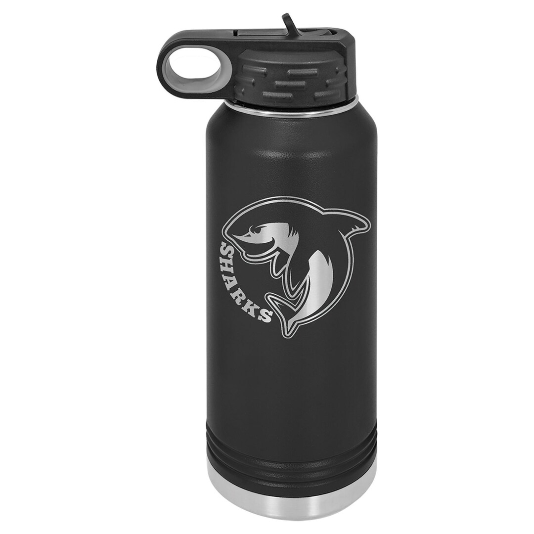 Personalized Laser Engraved Water Bottle With Custom Image Logo Text ...