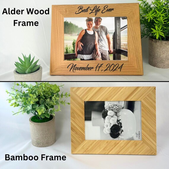 Cadre Photo Personnalisé Avec Veilleuse - Acrylique, Texte Et Photo - Cadeau Anniversaire, Couple - 12