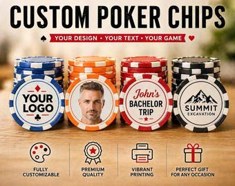 Custom Poker Chips Groomsmen Gift, Personalized Poker Chips for Wedding Party, Bachelor Gift for Groomsmen, Custom Casino Chips