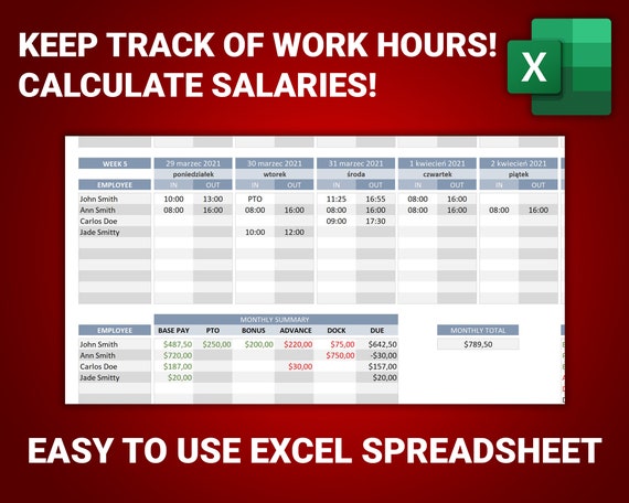 Weekly 2024 hours calculator