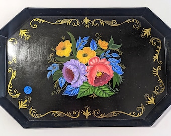 Metal Tray -Flowers