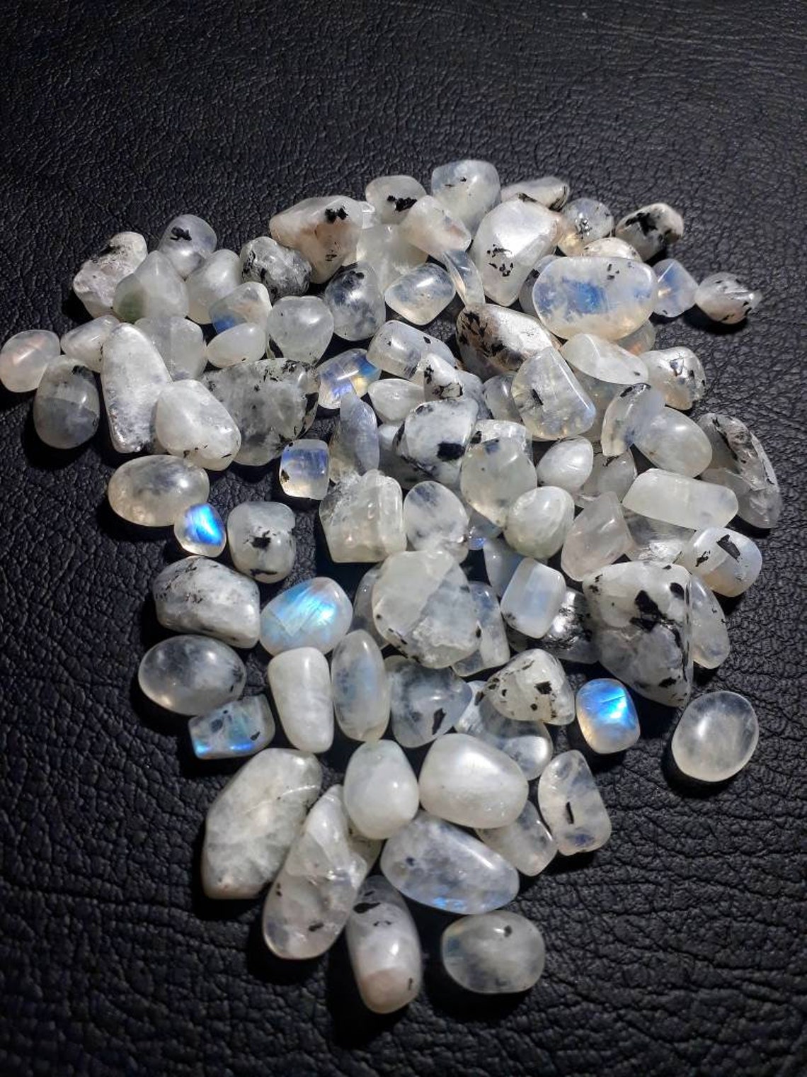 Rainbow Moonstone Tumbled Stone Crystal Decor and Healing Etsy
