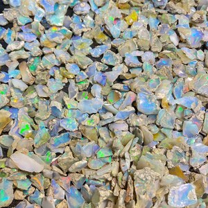 10  pieces   Opal Crystal, Large Size Ethiopian Opal Rough, Welo Opal, Opal Rough, 7x15  MM Top Quality fire flash opal