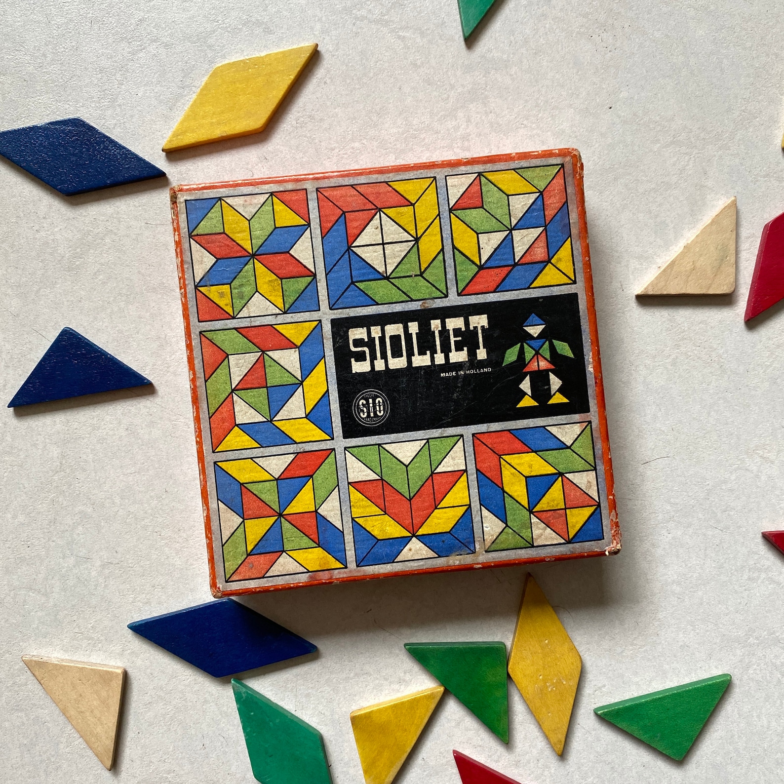 Sio Mosaic puzzle vintage wooden box decoration Etsy