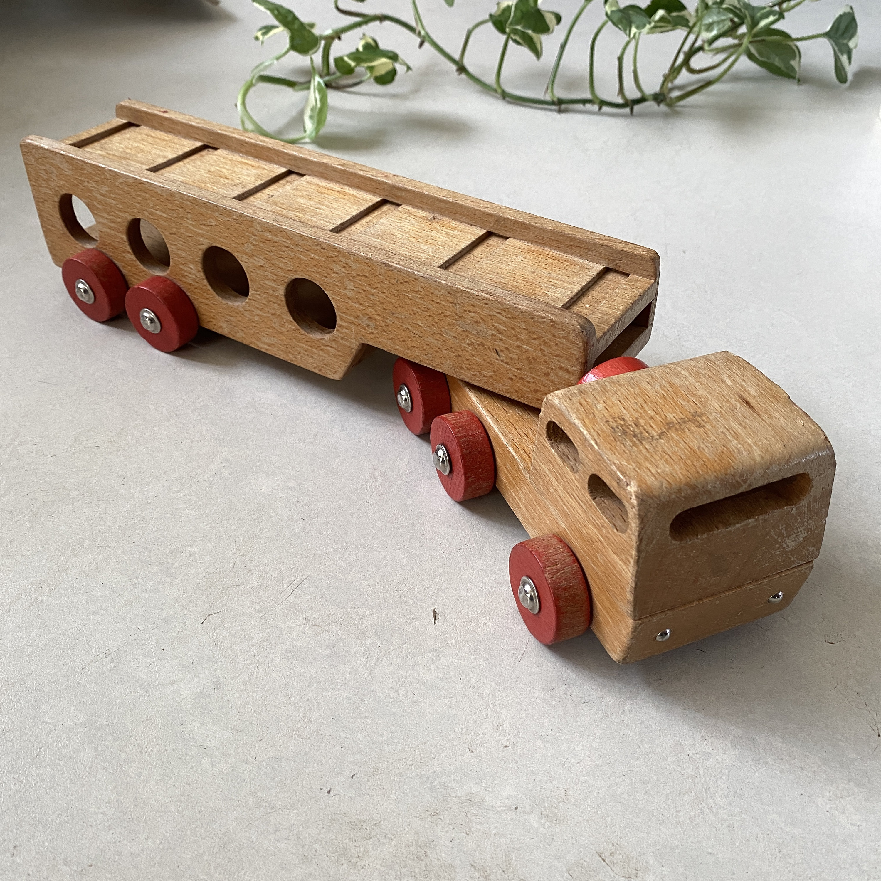 Vintage Wooden Toy Truck handmade pre loved children Etsy