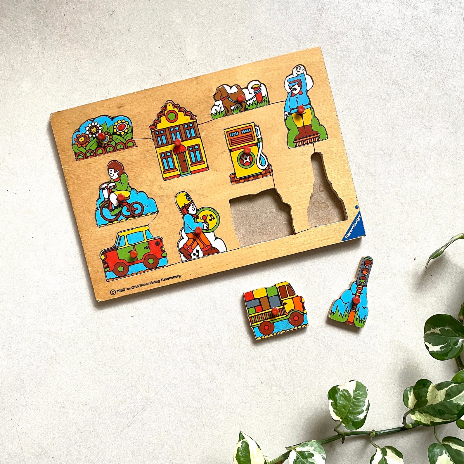 Ravensburger Puzzle Vintage Wooden Toys Decoration Etsy