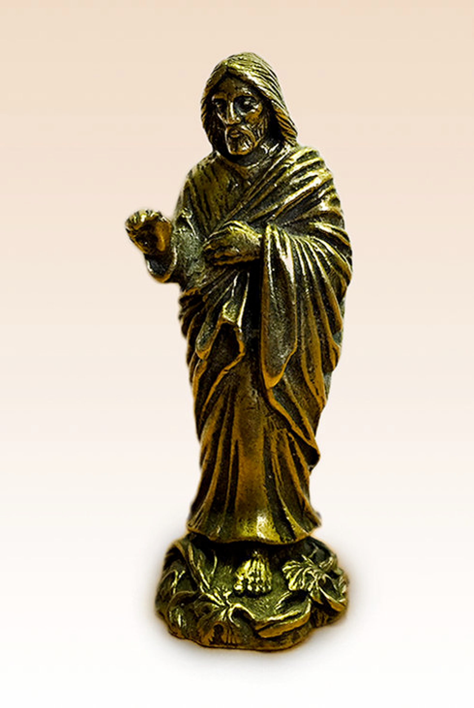 JESUS CHRIST Miniature Bronze Figurine Statue Metal Sculpture Etsy