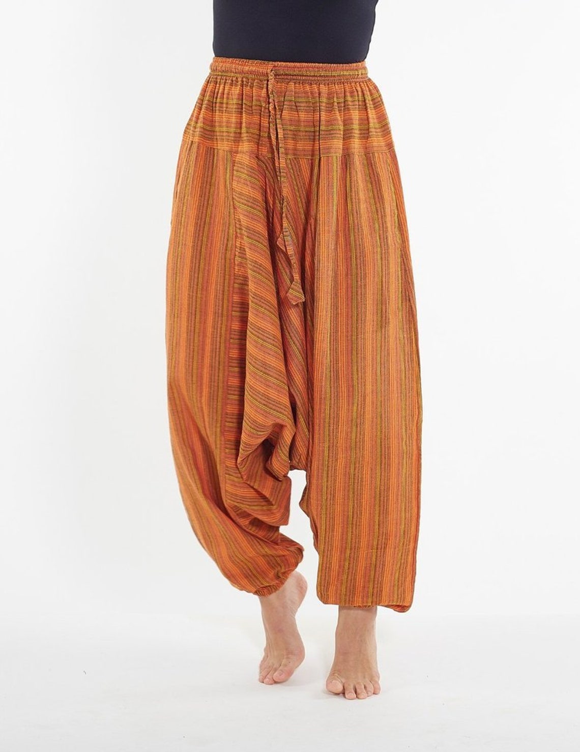 striped harem pants