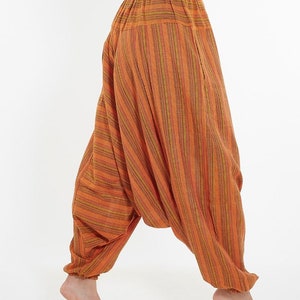 Comfy Harem Pants STRIPED ORANGE / Boho Hippie / Pants / Yoga / Clothes / men's pants / women's pants / unisex pants / Hippie pants image 2