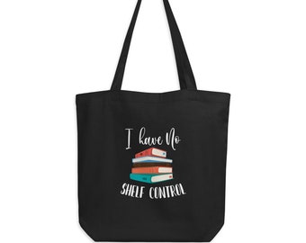 No tengo control SHELF Eco Tote Bag, Book Tote, Gifts for Book Lovers, Librarian Gift, Book Club