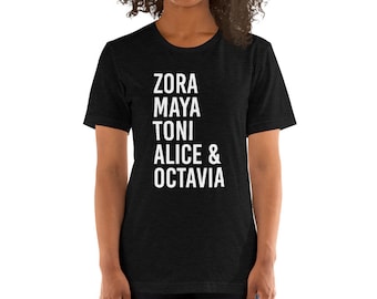 Black Women Writers T-Shirt, Black Literature, Black Writers, Black Girl Magic, Black History, Zora, Maya, Toni, Alice, Octavia