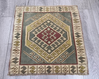 2 x 2 vierkant tapijt, 2 x 2 vintage tapijt, 2 x 2 klein tapijt, 2 x 2 Oushak-tapijt, 2 x 2 Turks tapijt, 2 x 2 oosters tapijt, 2 x 2 blauw tapijt, 2 x 2 wollen tapijt, 2,0 x 2,2 ft