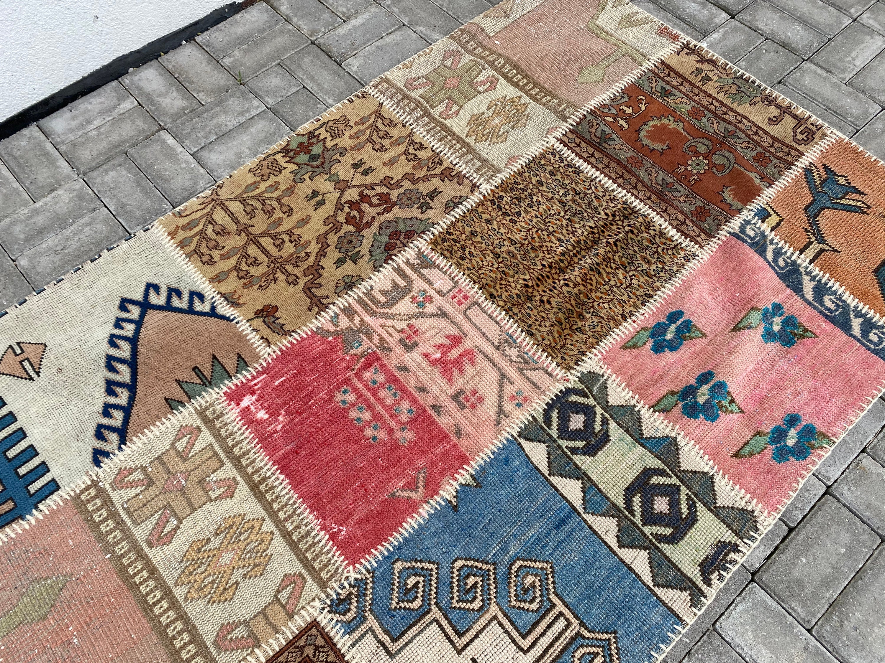 52.5×185.5 Patchwork ViNTAGE TURKiSH RUG