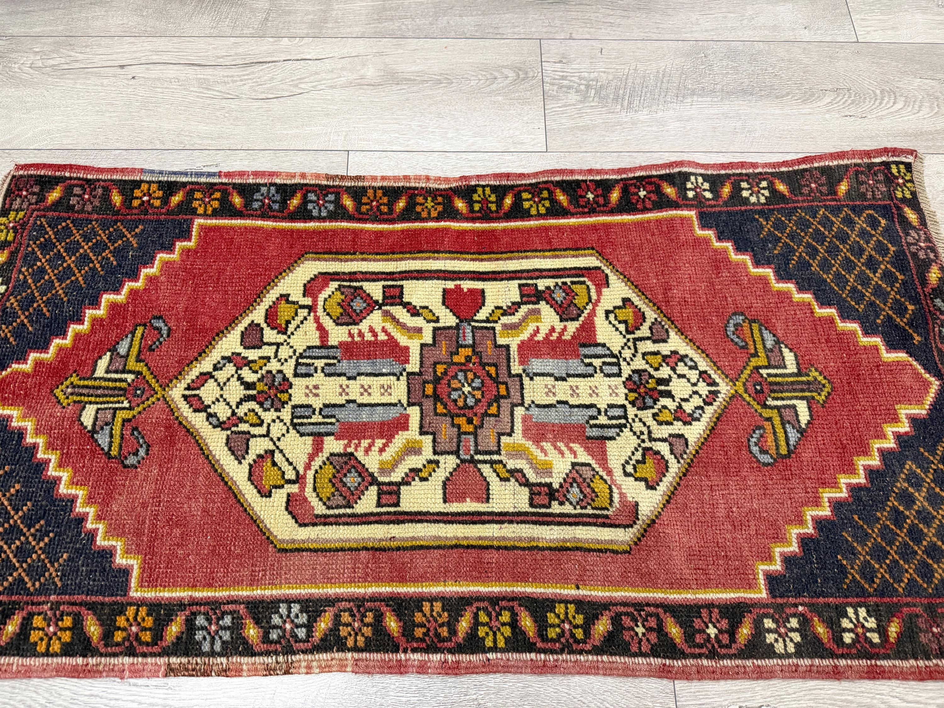 2x4 Small Rug, 2x4 Pink Rug, 2x4 Vintage Rug, 2x4 Turkish Rug, 2x4 Mini ...