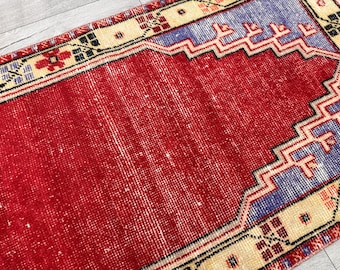2x4 Small rug, 2x4 Vintage rug, 2x4 Turkish rug, 2x4 Oushak rug, 2x4 Wool rug, 2x4 Oriental rug, 2x4 Handmade rug, 2x4 Boho rug, 2.3x4.0 ft