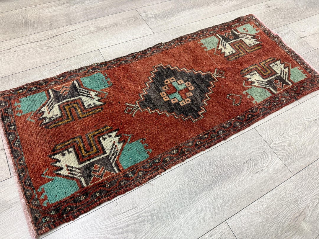 2x4 Red Rug, 2x4 Small Rug, 2x4 Doormat Rug, 2x4 Vintage Rug, 2x4 ...