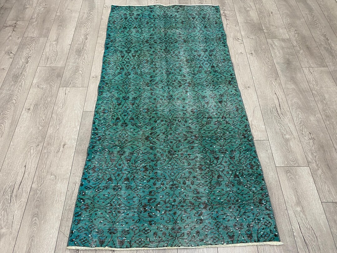 3x6 Turquoise Rug, 3x6 Turkish Rug, 3x6 Vintage Rug, 3x6 Oushak Rug ...