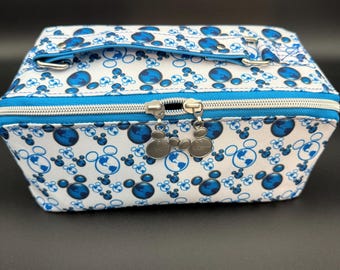 Vacation Club Zip n Grip Cosmetic/Toiletry Bag - blue/white