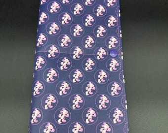 Navy/Pink Running Mouse 4 slot Medal Holder