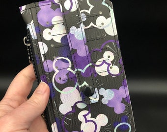 Black/Purple/Pearl Mousefetti Purse Pal