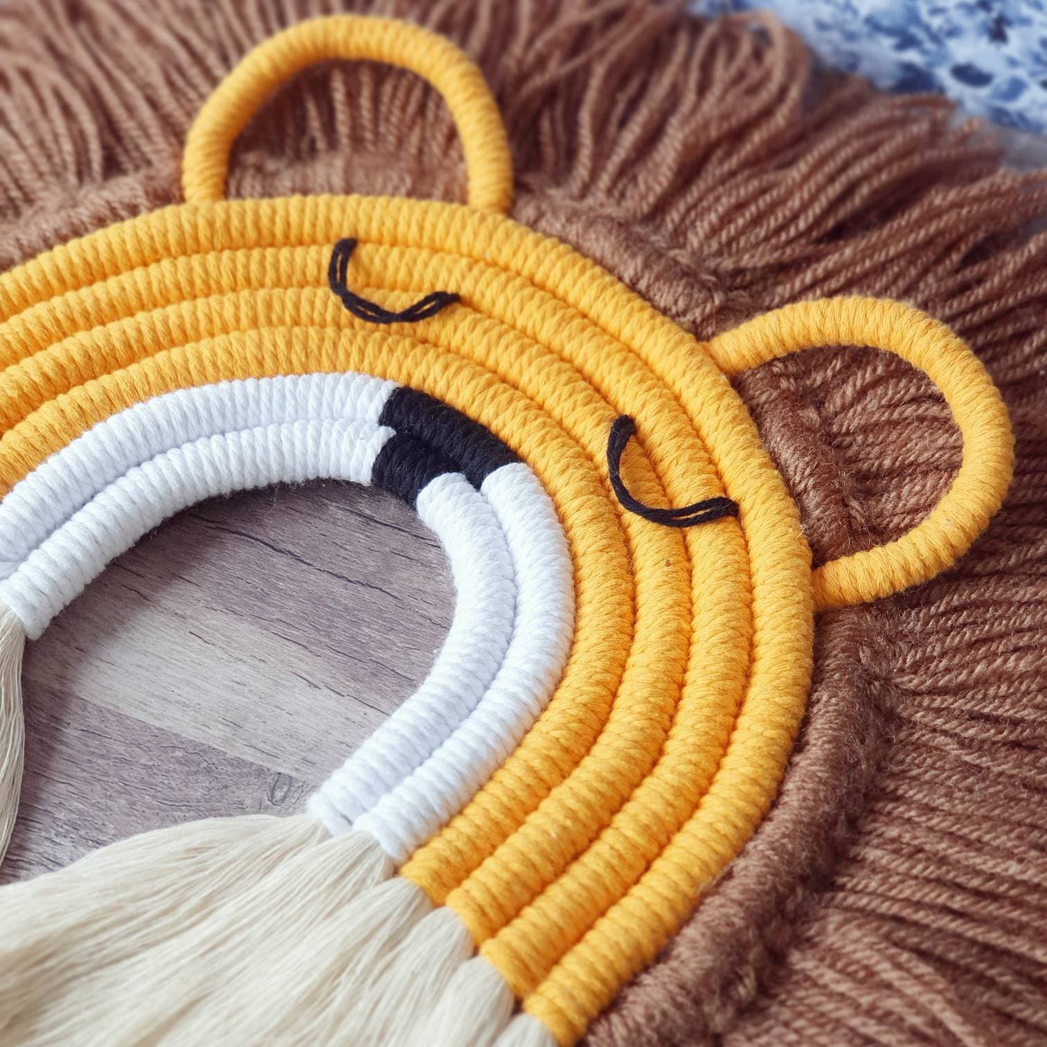 Macrame Lion Wall Hanging Safari Jungle Animal Decor Nursery Etsy