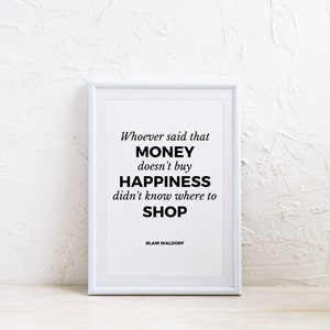Blair Waldorf Wall Art, Fashion Quotes, Fashion Wall Art, Fashion Prints, Printable Wall Art, Blair Waldorf Quote, Gossip Girl Poster
