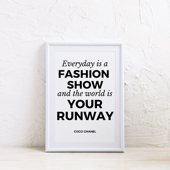 Coco Chanel Set of 3 Printable Wall Art Chanel Quote Fashion 