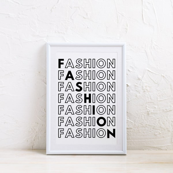 Fashion Wall Art, Fashion Prints, Fashion Quotes, Printable Wall Art, Digital Print, Digital Download, Wall Decor, Fashion Quote Print