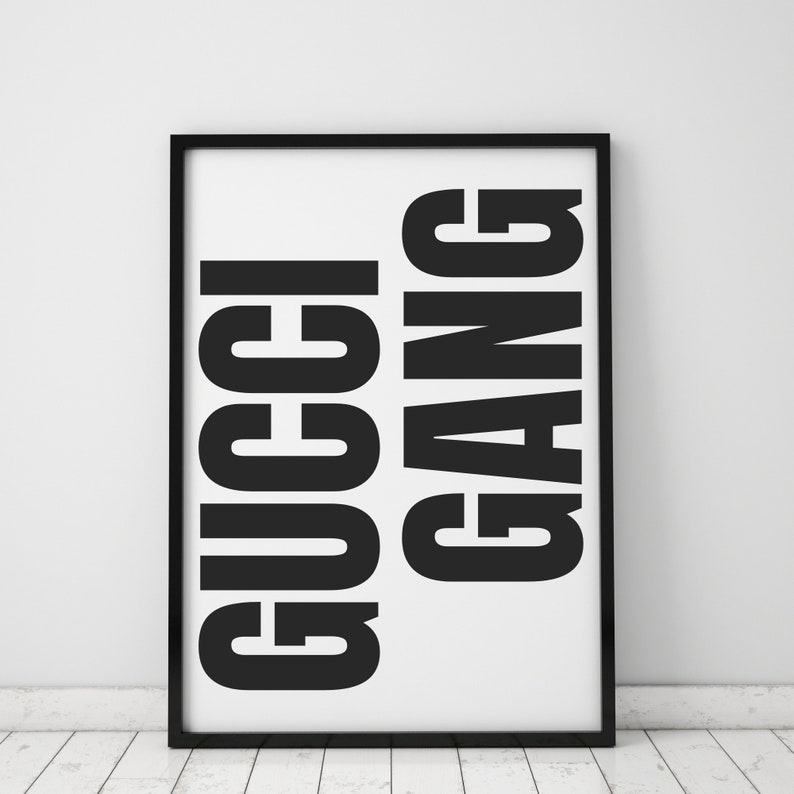 Gucci Wall Art, Fashion Prints, Fashion Quotes, Printable Wall Art, Digital Print, Digital