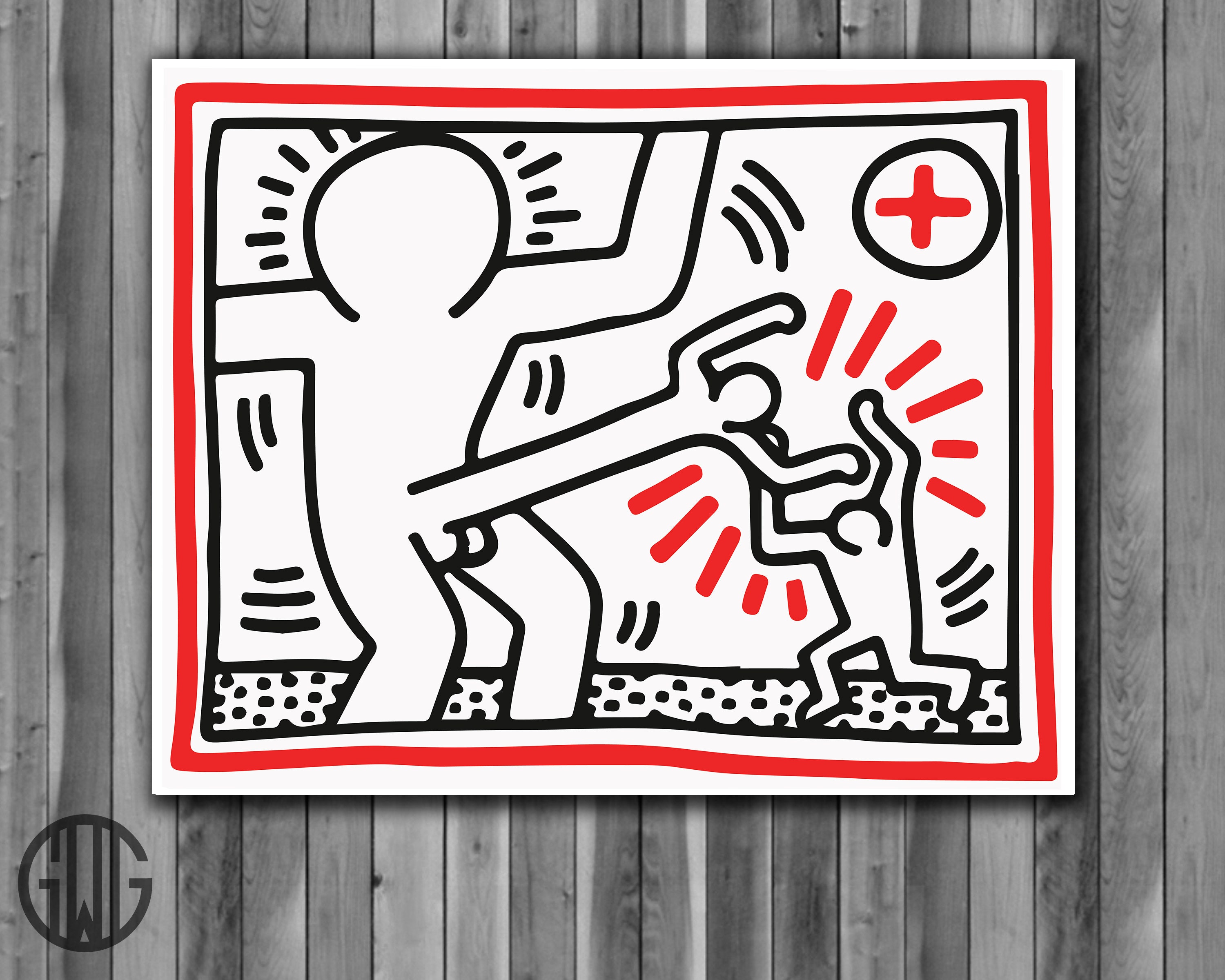Keith Haring Ausstellung 2 in 1 Amsterdam Druck Keith Haring Etsy