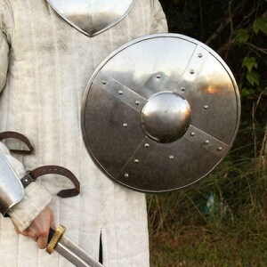 Medieval Round Shield Renaissance Steel Buckler Shield Warrior Shield 