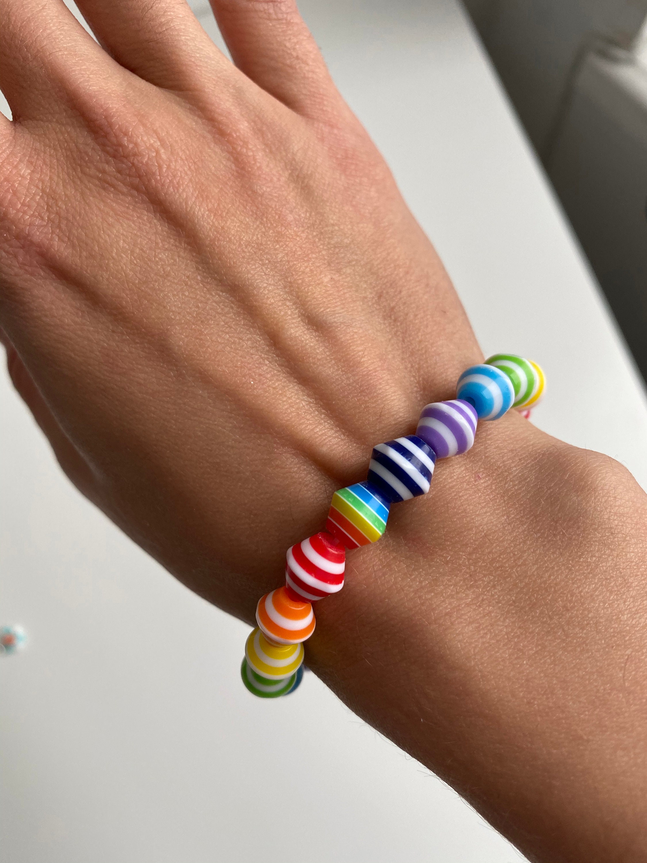 Multi Color Rainbow Perlen Armband Pride Kollektion Seed Etsy