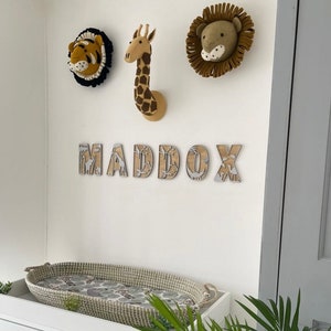 Personalized Jungle Theme Wooden Name Sign: Safari Nursery Decor image 9