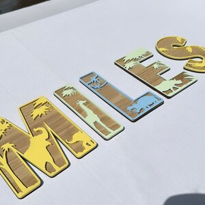 Personalized Jungle Theme Wooden Name Sign: Safari Nursery Decor image 5