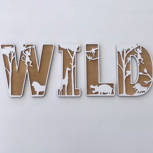 Personalized Jungle Theme Wooden Name Sign: Safari Nursery Decor image 7