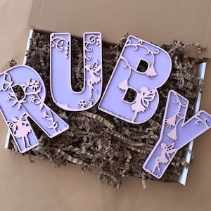 Fairy Name Sign: Personalized Girls Room Decor, Alphabet Letters