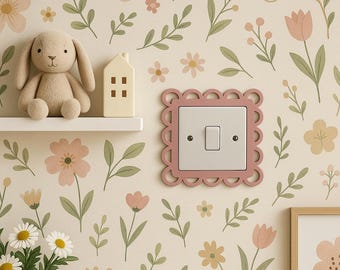 Scallop Edge Light Switch Surround: Decorative Wall Plate