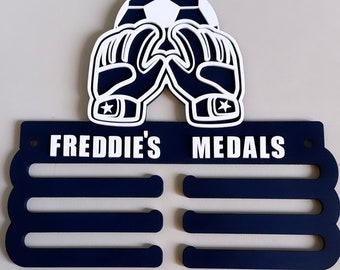 Goalkeeper Medal Holder, Goalkeeper Gift, Football Medal Holder, Medal Display, Medal Hanger, Football Bedroom, Personalised Football