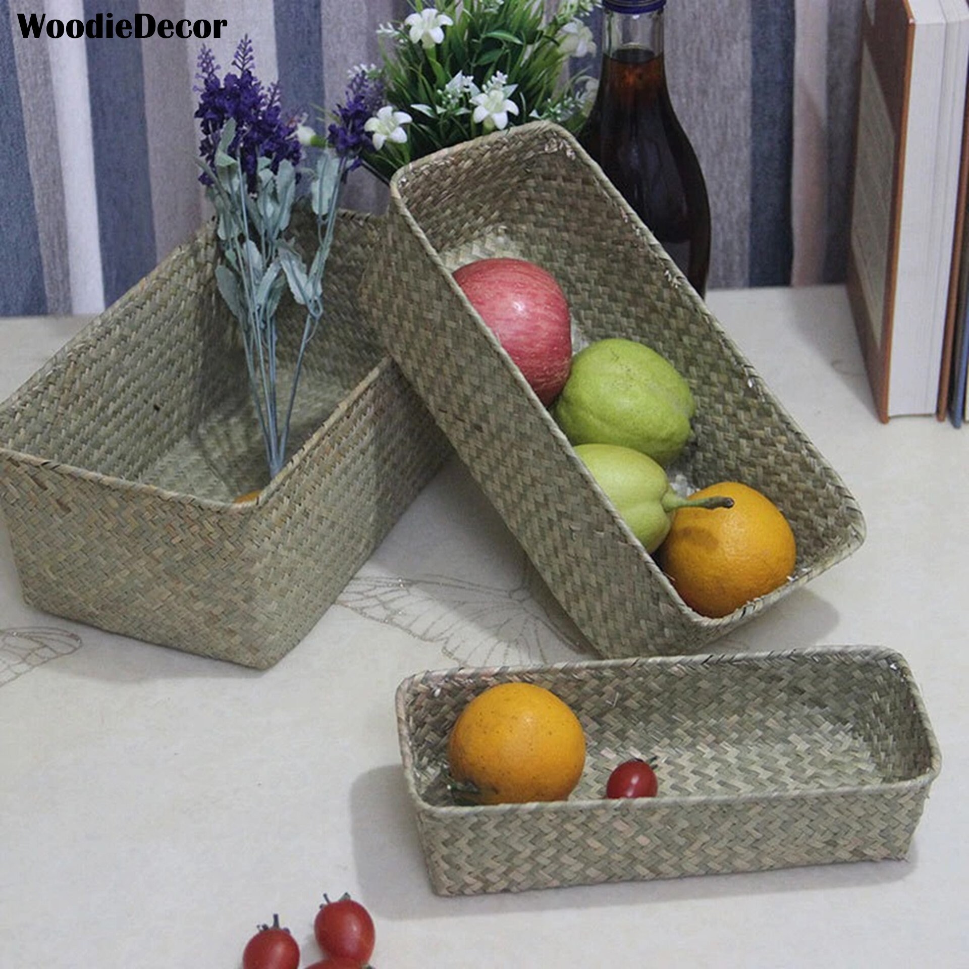 Cesta de almacenamiento de tejido Caja de almacenamiento de | Etsy